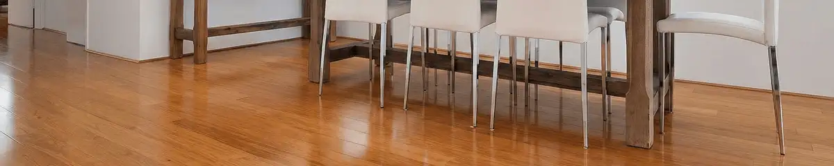 Professionally installed and refinished bamboo flooring in a residential home, showcasing smooth finish and natural wood tones in Lowell, MA