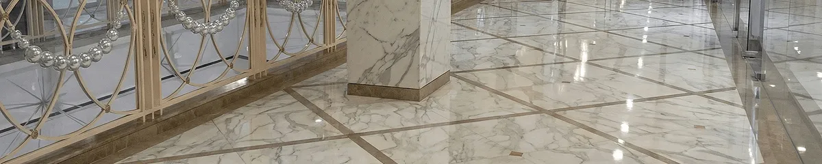 Beautiful marble floor professionally installed in Lowell, MA