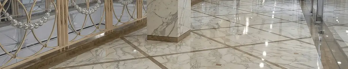 Beautiful marble floor professionally installed in Lowell, MA